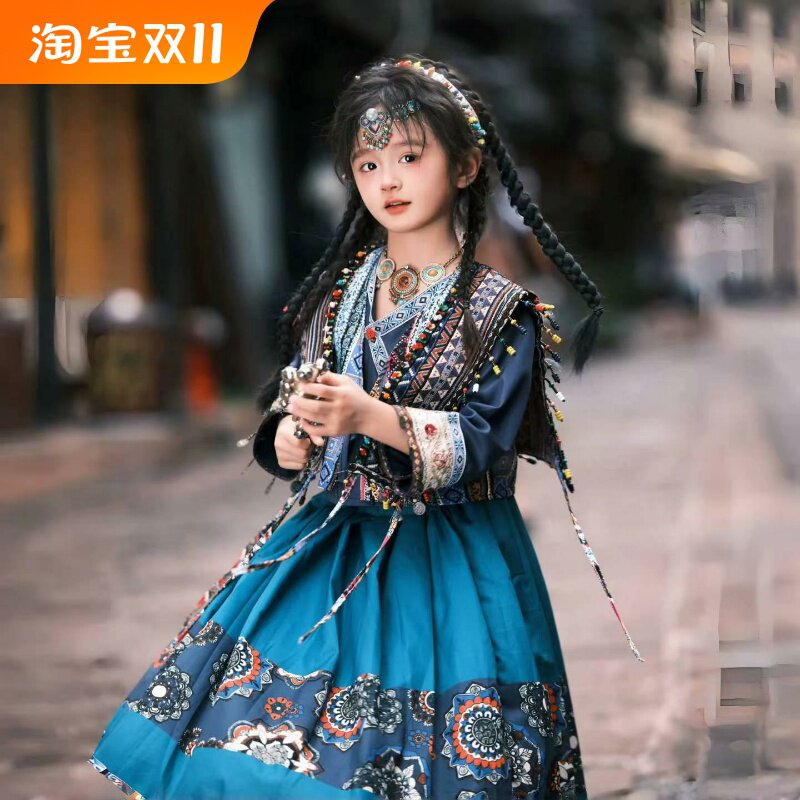 女童苗疆服少数民族风套装儿童云南旅拍服装春季异域风情三月三
