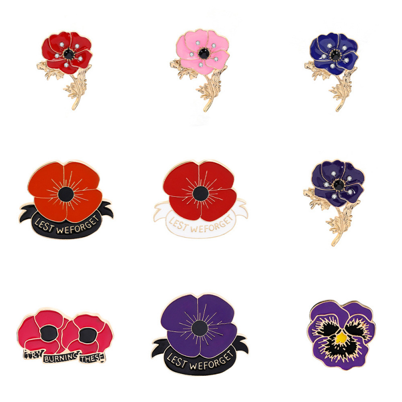 创意新款英国王妃纪念军人别针罂