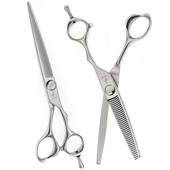 承剪美发理发平剪专业发廊碎发剪刀5.5寸6.5寸结构头发牙剪套装