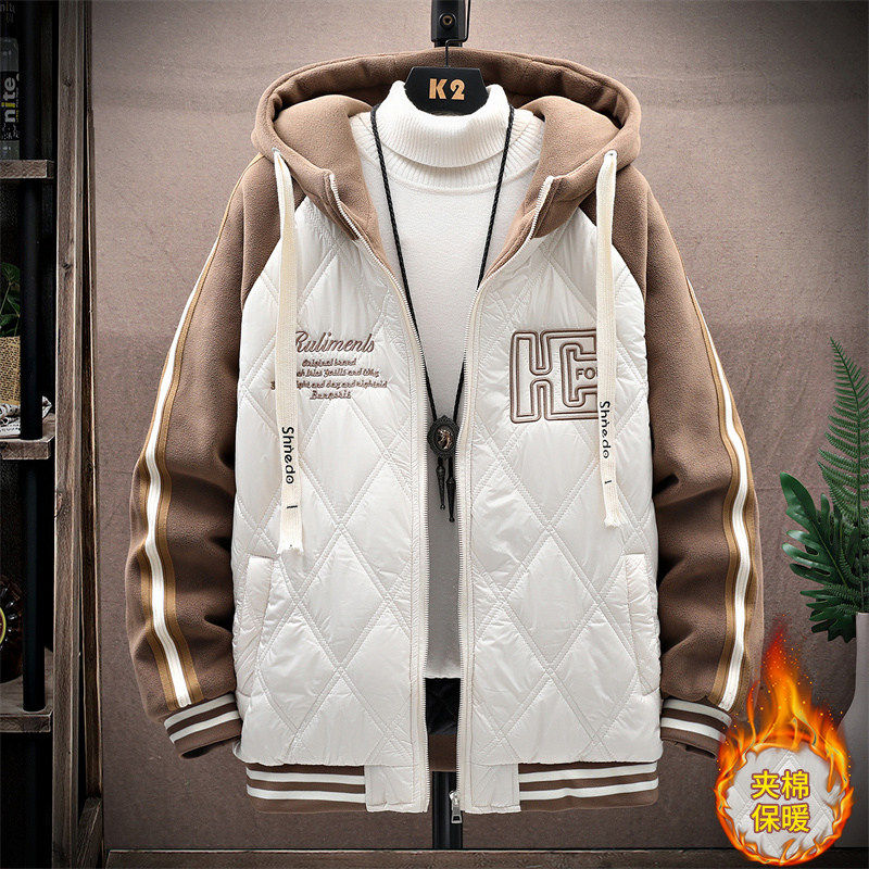 秋冬季青少年保暖棉衣外套男孩初高中学生棒球服大童加厚连帽棉服,男装,棉衣,淘宝优惠券,粉丝福利购,淘宝优惠卷