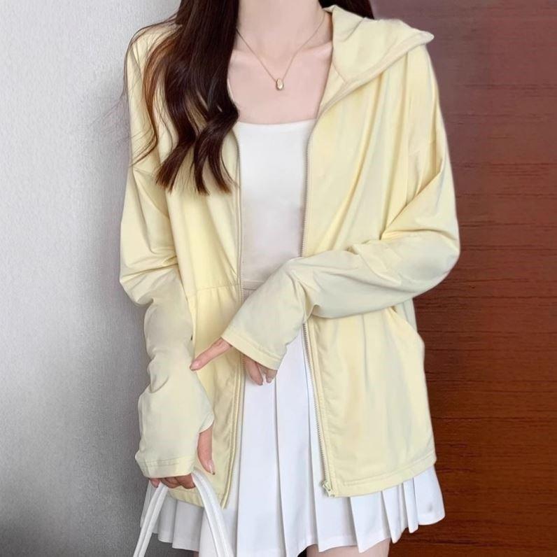 2025防晒衣夏季冰丝防晒衣女外穿夏季纯色透气薄款宽松外套女