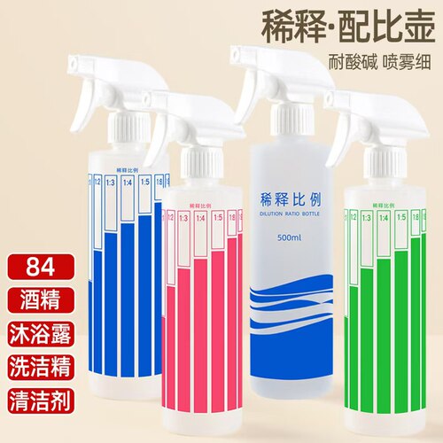500ml稀释配比瓶清洁炮台喷壶