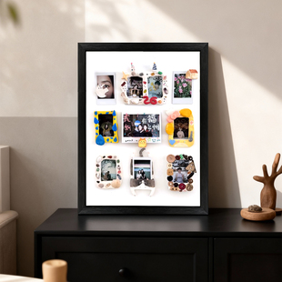 拍立得磁吸相框冰箱贴收纳徽章展示框制作照片摆台照片墙diy装饰