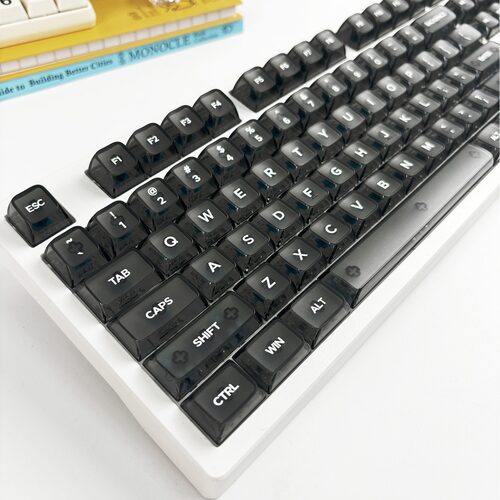 透明PC材质键帽UV印刷正刻正面磨