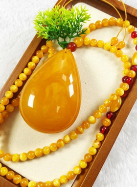 原矿新蜜大水滴珠珠链毛衣吊坠时尚百搭