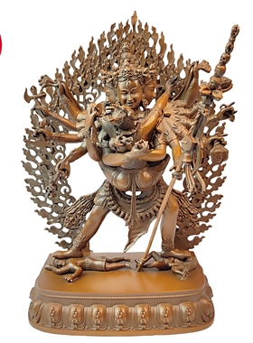 胜乐金刚30cm中正造像铜摆件