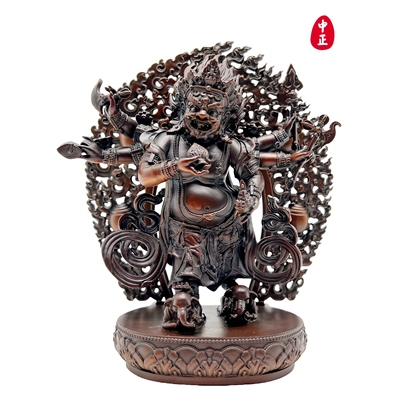 特价六臂白怙主11cm摆件中正造像