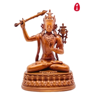 【特价】持剑文殊10cm中正造像红铜材质支持定制工艺品桌面摆件