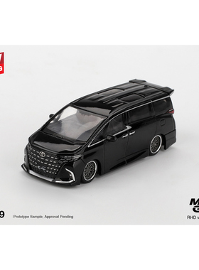 MINI GT 1:64丰田Toyota Alphard 40 KUHL 黑色合金汽车模型#1179