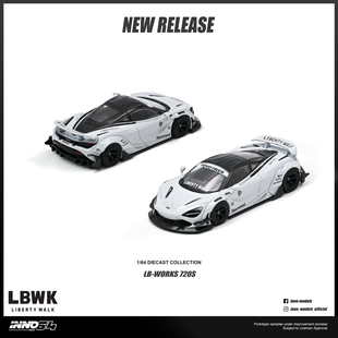 INNO 1:64 宽体迈凯伦MCLAREN 720S 白色合金汽车模型