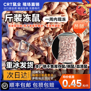 斤装冰冻小白鼠宠物蛇饲料红皮粉霜跳亚成体爬虫冷