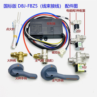 力之霸东霸DBJ-FBZ5线束接线阀控开关商用炒炉熄保点火控制器