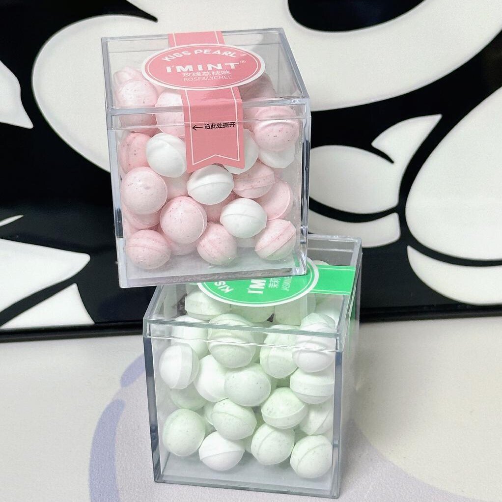 I`MINT无糖薄荷糖90g/盒香体糖接吻糖玫瑰荔枝茉莉花青提清新口气