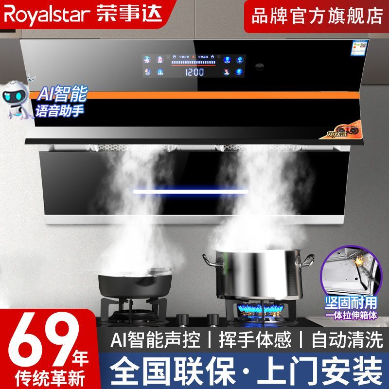 荣事达抽油烟机家用双电