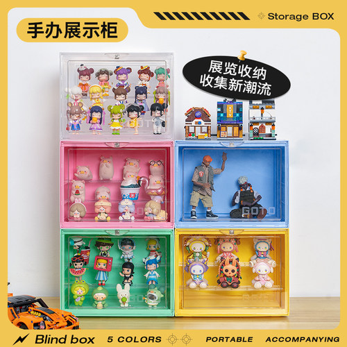 GOTO收纳盒泡泡玛特透明展示柜