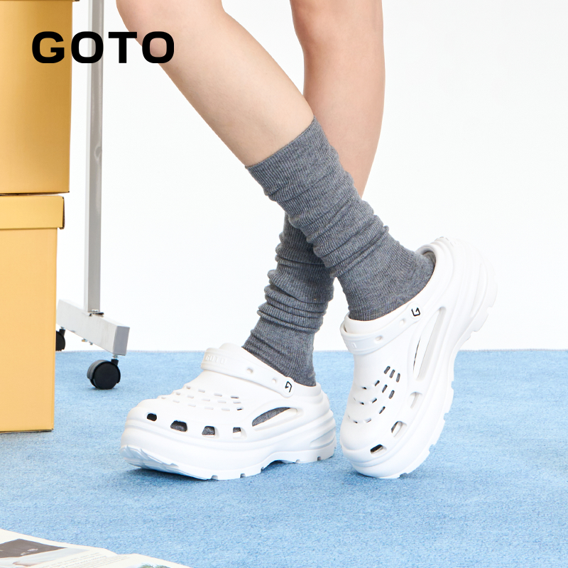 GOTO波波洞洞鞋厚底凉拖鞋