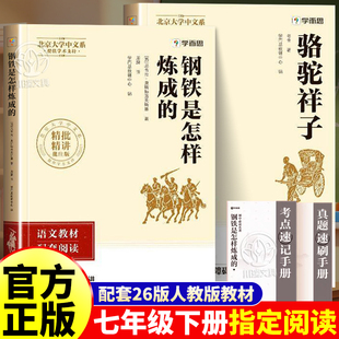 2026新版骆驼祥子钢铁是怎样炼成的正版原著无删减版七年级下册配套课外阅读书籍初中生必读世界经典文学名著中考名著考点速记手册