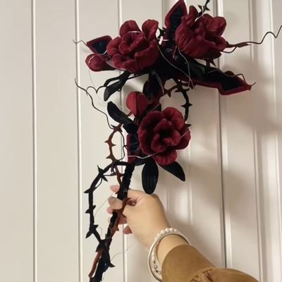 永不凋零的玫瑰花荆棘玫瑰手持棒