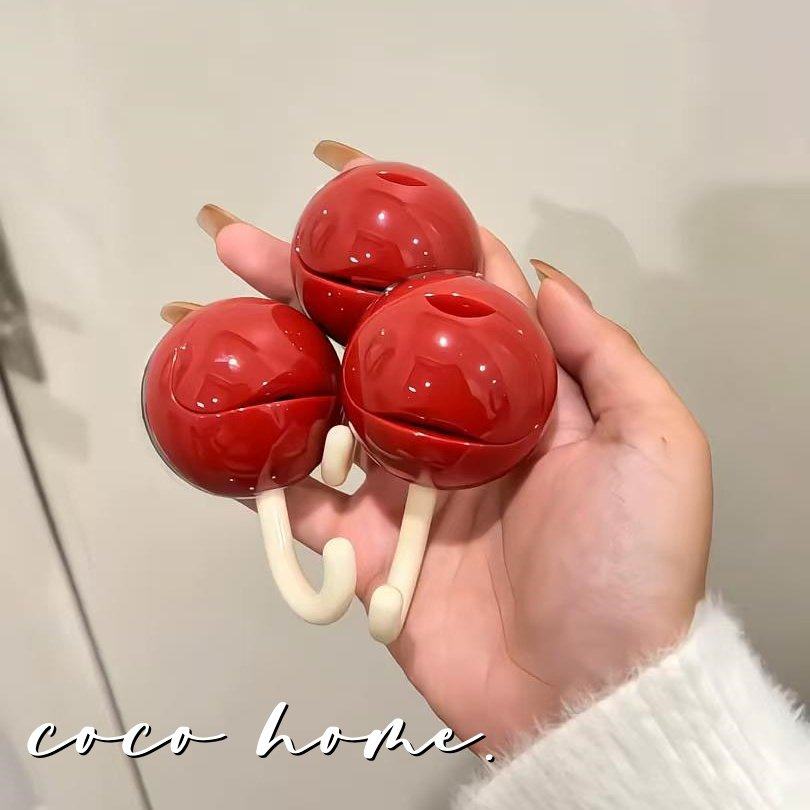 新年红色免打孔挂钩喜庆圆球吸盘挂衣钩家用强力承重墙面收纳粘钩,收纳整理,挂钩/粘钩,淘宝优惠券,粉丝福利购,淘宝优惠卷