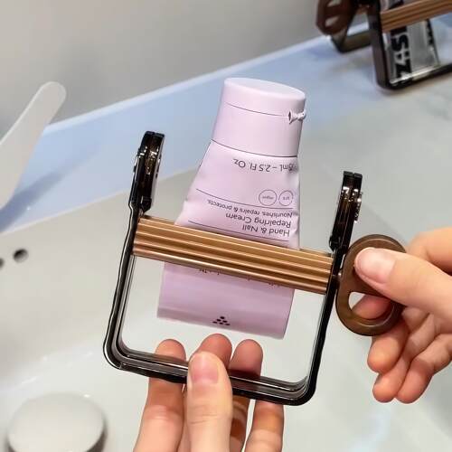 桌面手动旋转挤牙膏神器一转即出