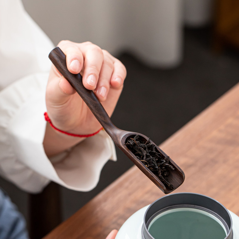 实木茶勺茶铲茶匙分茶勺竹取茶勺长柄竹茶勺小茶勺竹制茶具零配件