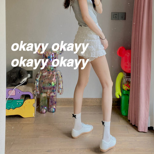 丝绒蝴蝶结芭蕾舞少女中筒袜