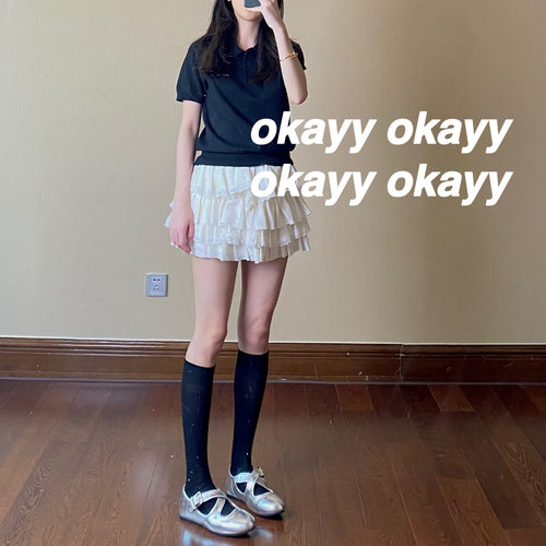 亮片纯色小众及膝袜堆堆袜