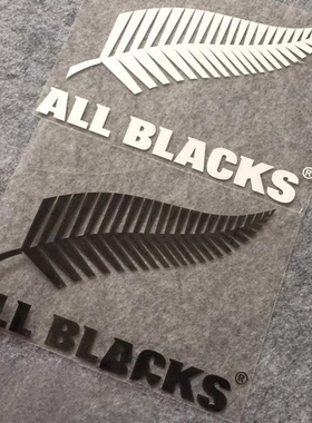 音符反光车贴纸 新西兰橄榄球队标 全黑队 ALL BLACKS队 标志6863