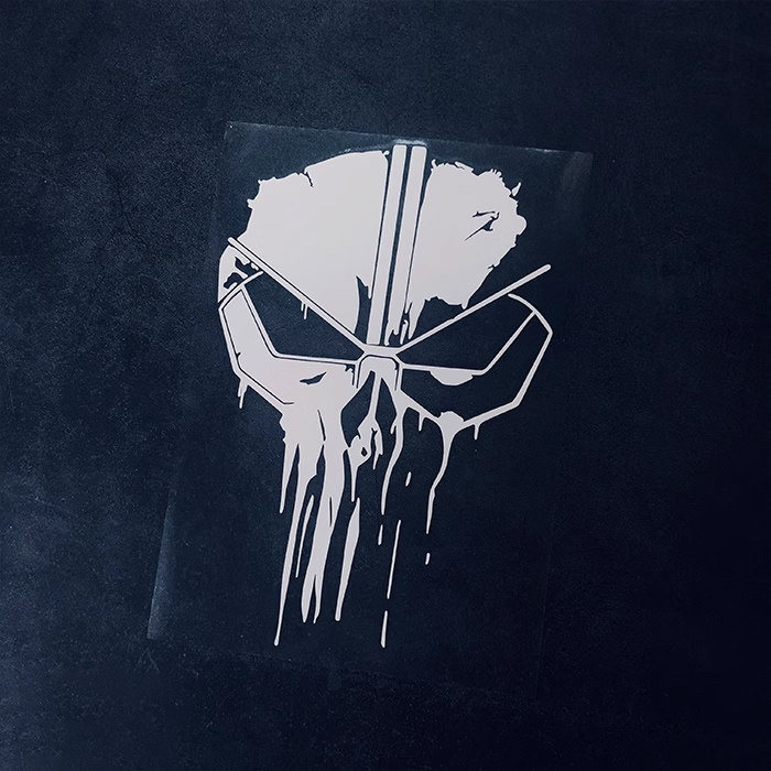 tlp镂空车贴 punisher惩罚者漫威超级英雄骷髅头像logo标志贴纸