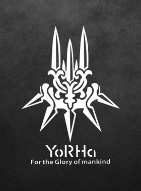 尼尔机械纪元游戏2B小姐姐A2贴纸Yorha尤尔哈寄叶部队logo痛车贴
