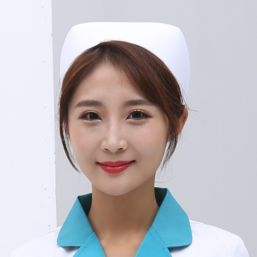 护士帽粉色白色天蓝色 加厚 抗皱加杠护士长帽子医生帽卫生帽