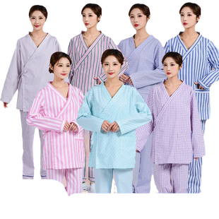 病号服纯棉透气睡衣女男长袖病员服套装医院患者服病人服装护理服