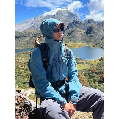 临典幡蓝色冲锋衣外套女2026春季