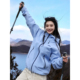 临典冰菊蓝冲锋衣外套女2026春季 户外防风防水三合一登山服 新款