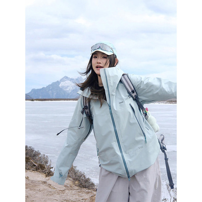LDAB冰湖绿冲锋衣外套女