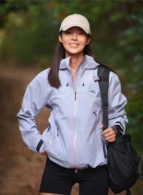 LDAB蓝色冲锋衣外套女2025春季新款三合一户外防风抗寒徒步登山服