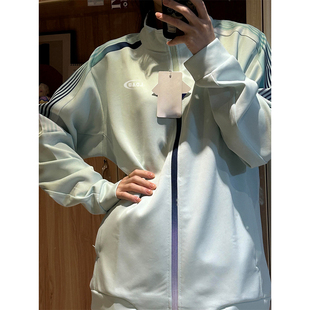 临典天青色绝美羽毛球服外套女2025秋季新款宽松运动训练大赛服