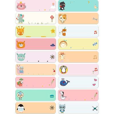 名字贴空白防水防撕手写贴