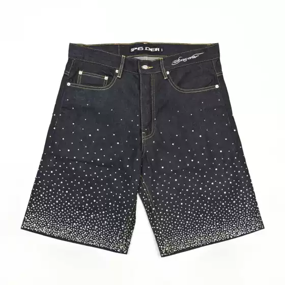 Sp5Der Loose-Fitting Raw Denim High Street Shorts