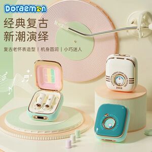 ROCK/洛克哆啦A梦复古高颜值蓝牙耳机无线女生可爱情侣适小米通用