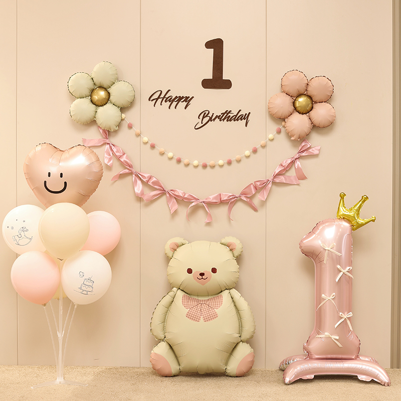 周岁男女孩宝宝生日布置装饰气球