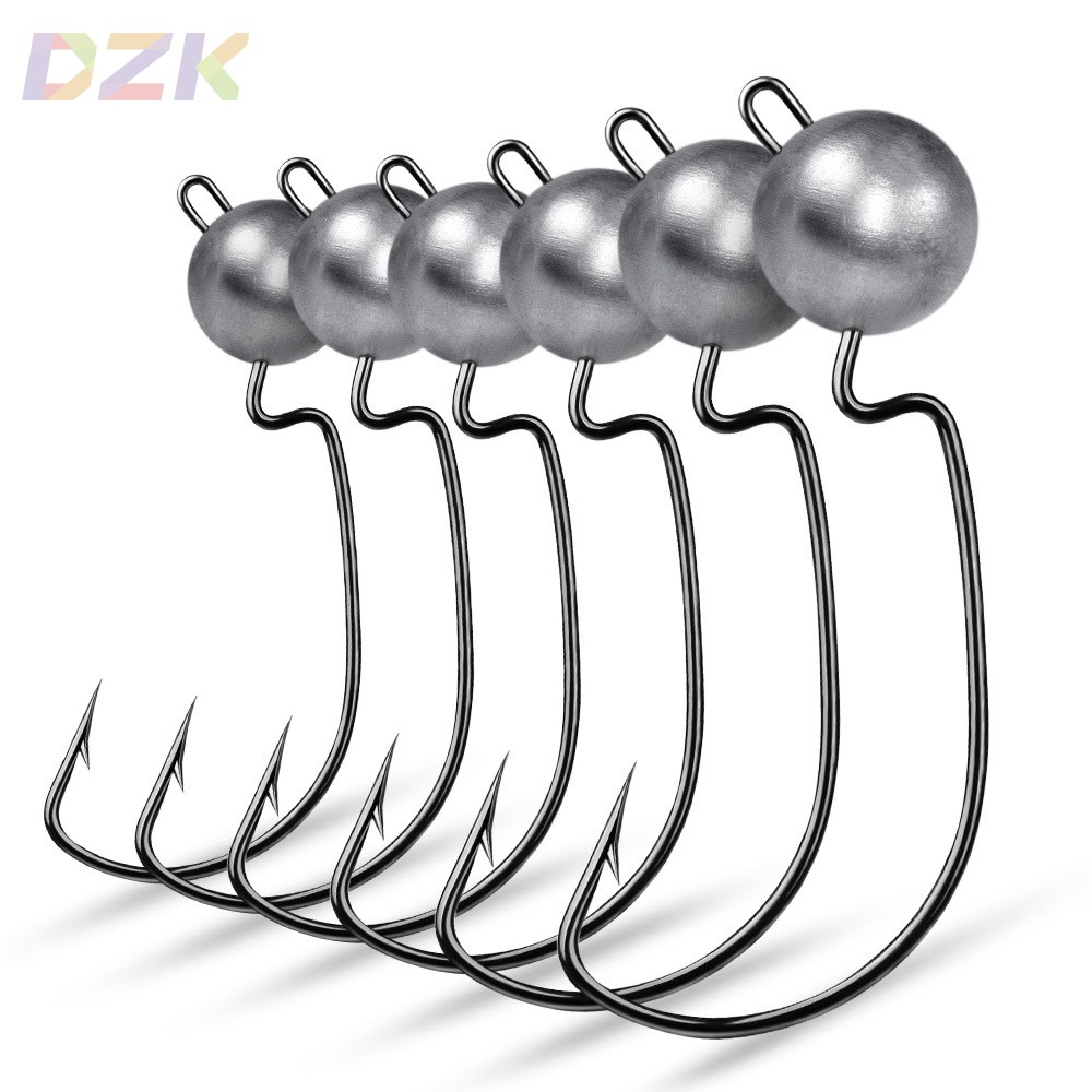 宽腹曲柄铅头钩3.5g 5g 7g 10g原色铅头鱼钩软饵JIG HOOK JIG00y1