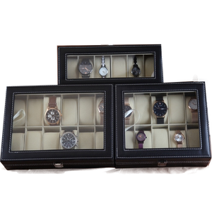 VI-ARICK皮质手表盒收纳盒男士腕表机械表首饰盒手表盒子整理盒