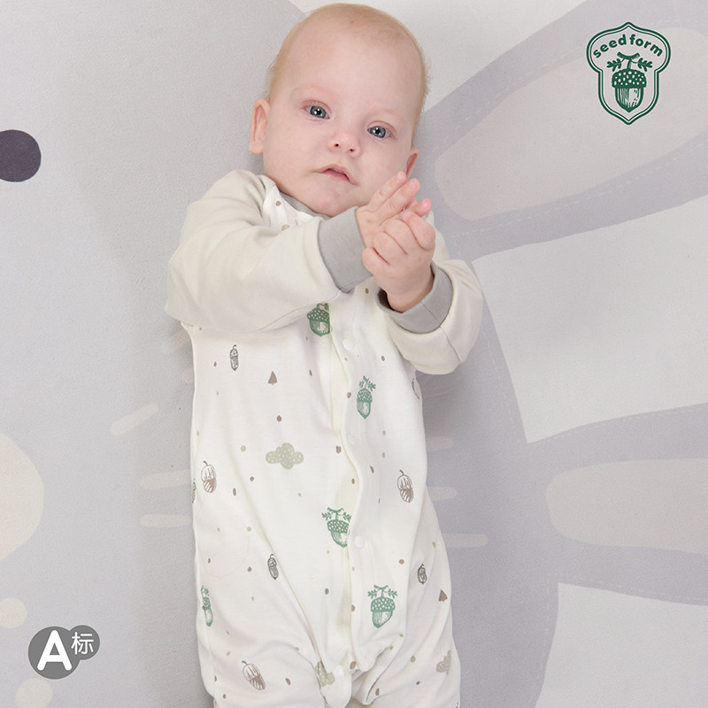 seedform婴儿长袖睡衣新生儿连体衣男女宝宝爬服纯棉夏秋保暖睡衣,童装/婴儿装/亲子装,连身衣/爬服/哈衣,淘宝优惠券,粉丝福利购,淘宝优惠卷