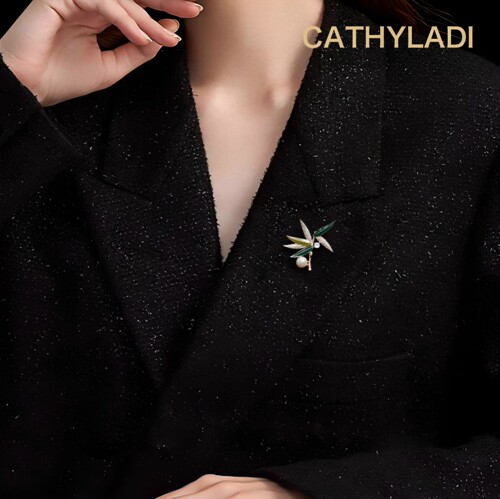 CATHYLADI平安竹胸针设计感新中式小众高端精致时尚胸花节日礼物