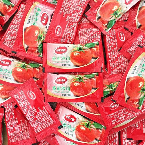 味林番茄沙司 100包 薯条蘸酱 面包手抓饼烘焙原料烧烤调料番茄酱