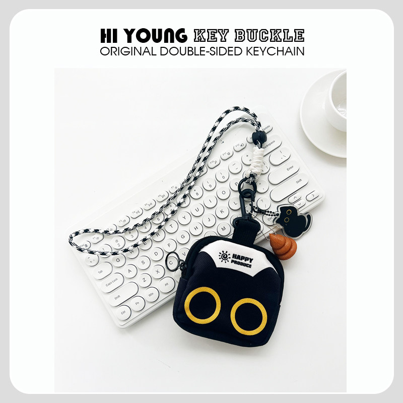 「小黑猫随身包」HiYOUNG随身袋零钱包便携学生便携百搭杂物收纳