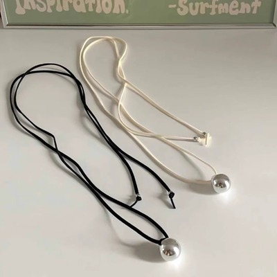 0915韩国东大门代购earlobe时髦银球项链叠戴长款项链毛衣卫衣链