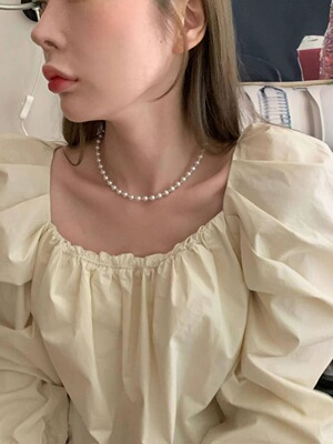 法式复古珍珠项链串珠拼色珠子