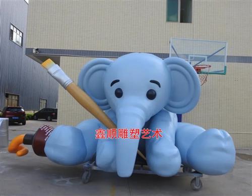 定制大型玻璃钢卡通雕塑彩绘商场吉祥物公仔美陈景观小区公园广场